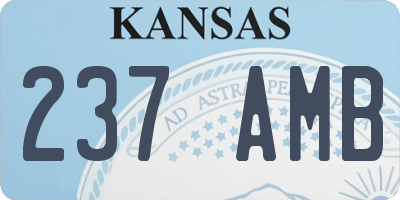 KS license plate 237AMB