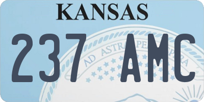KS license plate 237AMC