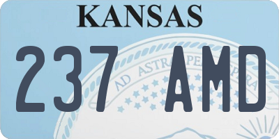 KS license plate 237AMD