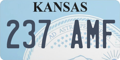 KS license plate 237AMF