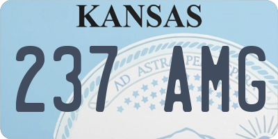 KS license plate 237AMG