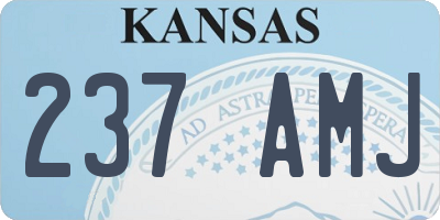 KS license plate 237AMJ