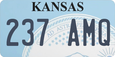 KS license plate 237AMQ