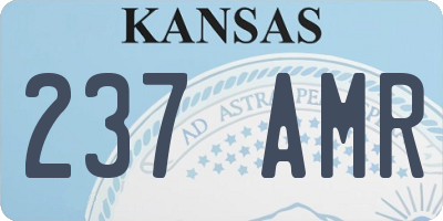 KS license plate 237AMR