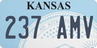 KS license plate 237AMV