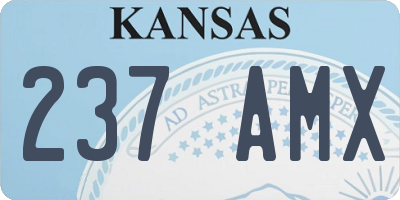 KS license plate 237AMX