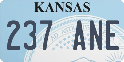 KS license plate 237ANE