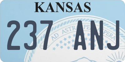 KS license plate 237ANJ