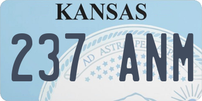 KS license plate 237ANM