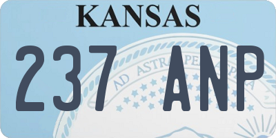 KS license plate 237ANP