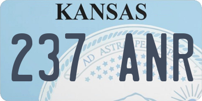 KS license plate 237ANR