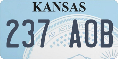 KS license plate 237AOB