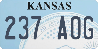KS license plate 237AOG