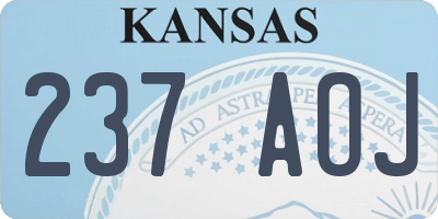 KS license plate 237AOJ