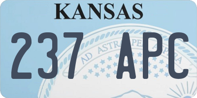 KS license plate 237APC