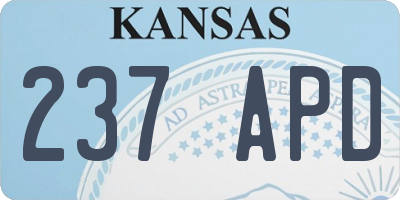 KS license plate 237APD