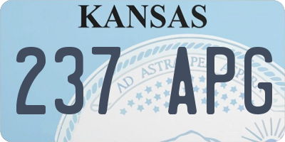 KS license plate 237APG