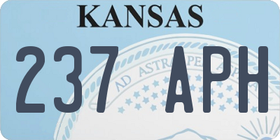 KS license plate 237APH