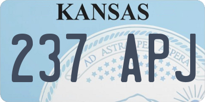 KS license plate 237APJ