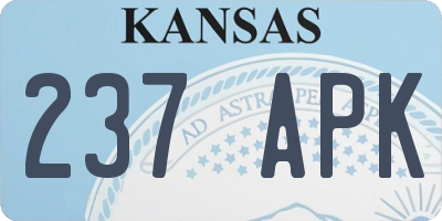 KS license plate 237APK