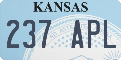 KS license plate 237APL