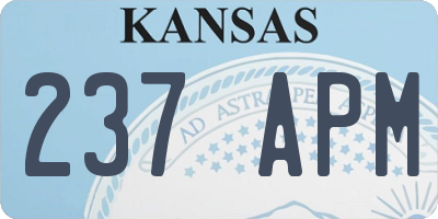 KS license plate 237APM