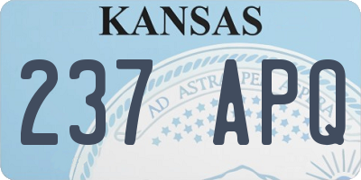 KS license plate 237APQ