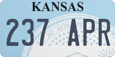 KS license plate 237APR
