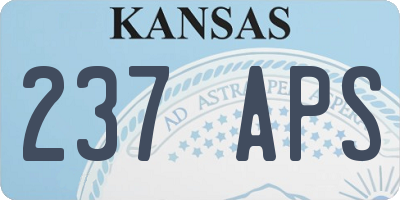 KS license plate 237APS