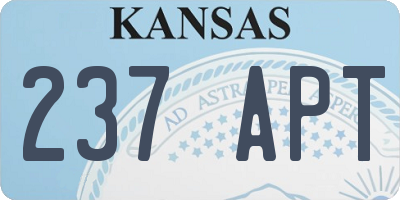 KS license plate 237APT