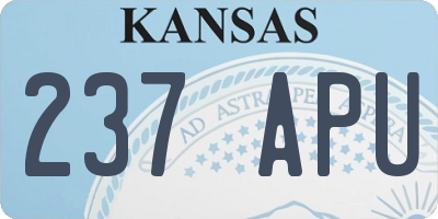 KS license plate 237APU