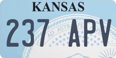KS license plate 237APV