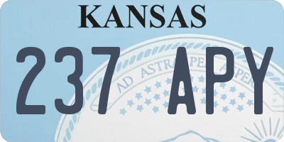 KS license plate 237APY