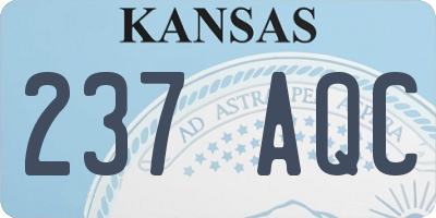 KS license plate 237AQC