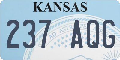 KS license plate 237AQG