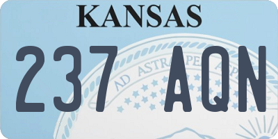 KS license plate 237AQN