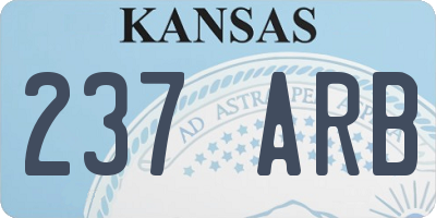 KS license plate 237ARB