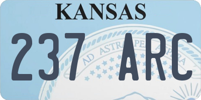 KS license plate 237ARC