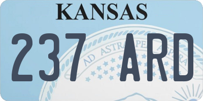 KS license plate 237ARD