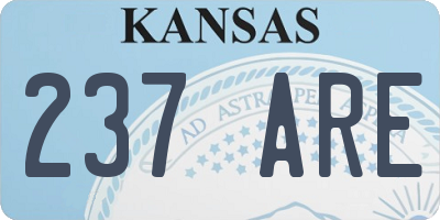 KS license plate 237ARE