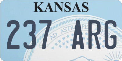 KS license plate 237ARG