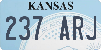 KS license plate 237ARJ