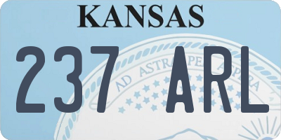 KS license plate 237ARL