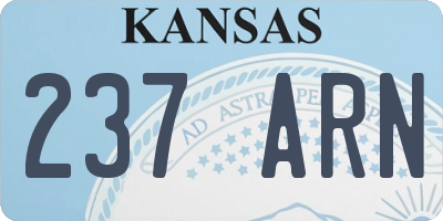 KS license plate 237ARN