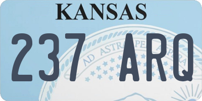 KS license plate 237ARQ