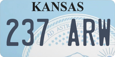 KS license plate 237ARW