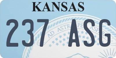 KS license plate 237ASG