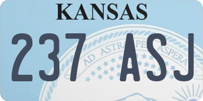 KS license plate 237ASJ