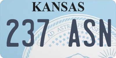 KS license plate 237ASN