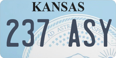 KS license plate 237ASY